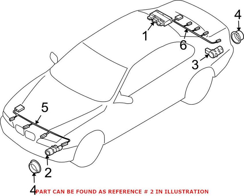 BMW Park Assist Sensor - Front and Rear 66202180147